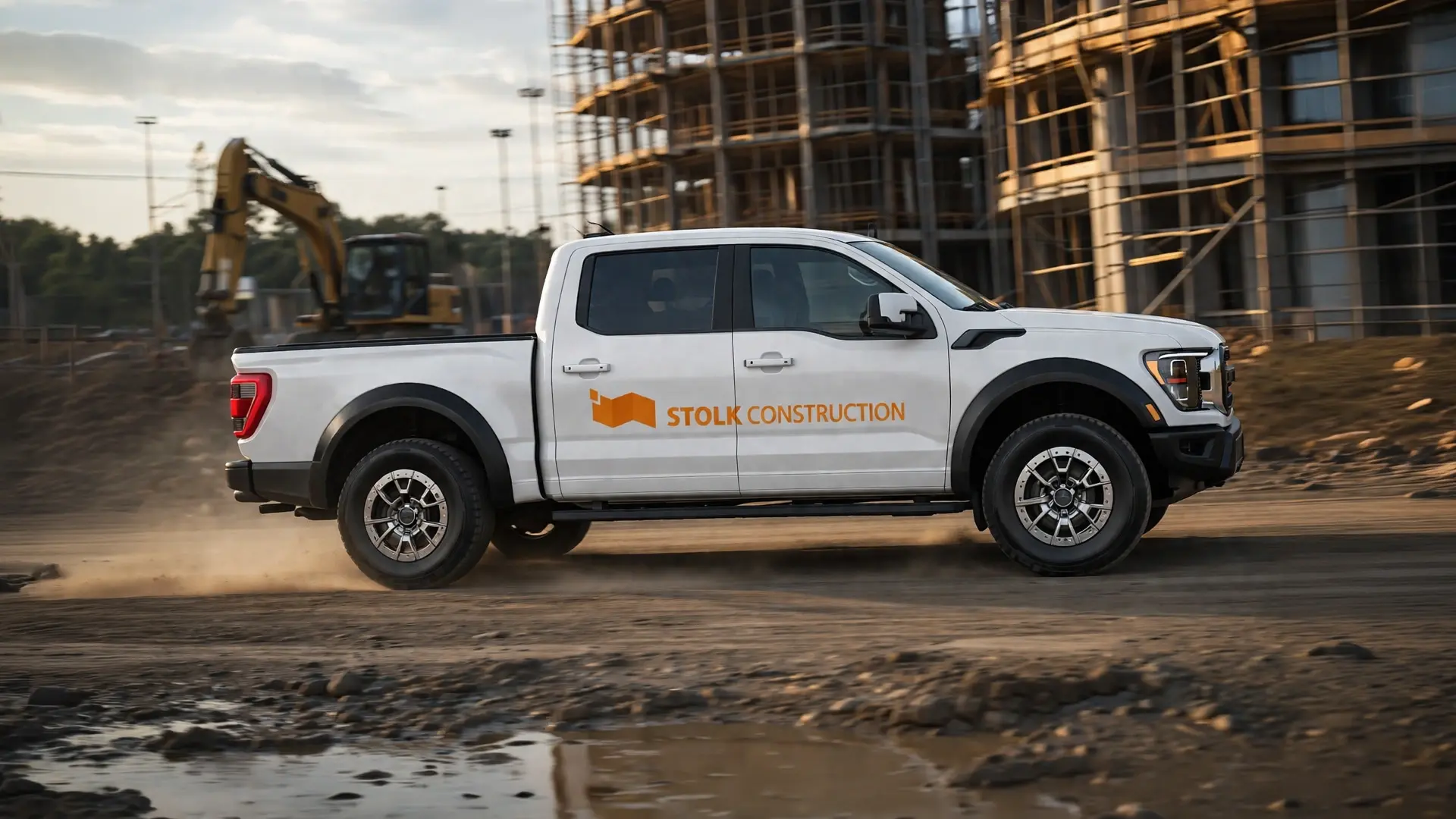 Pick up Truck white