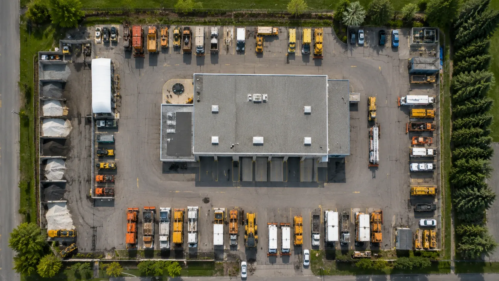 institutional-municipal-yard-fleet-aerial