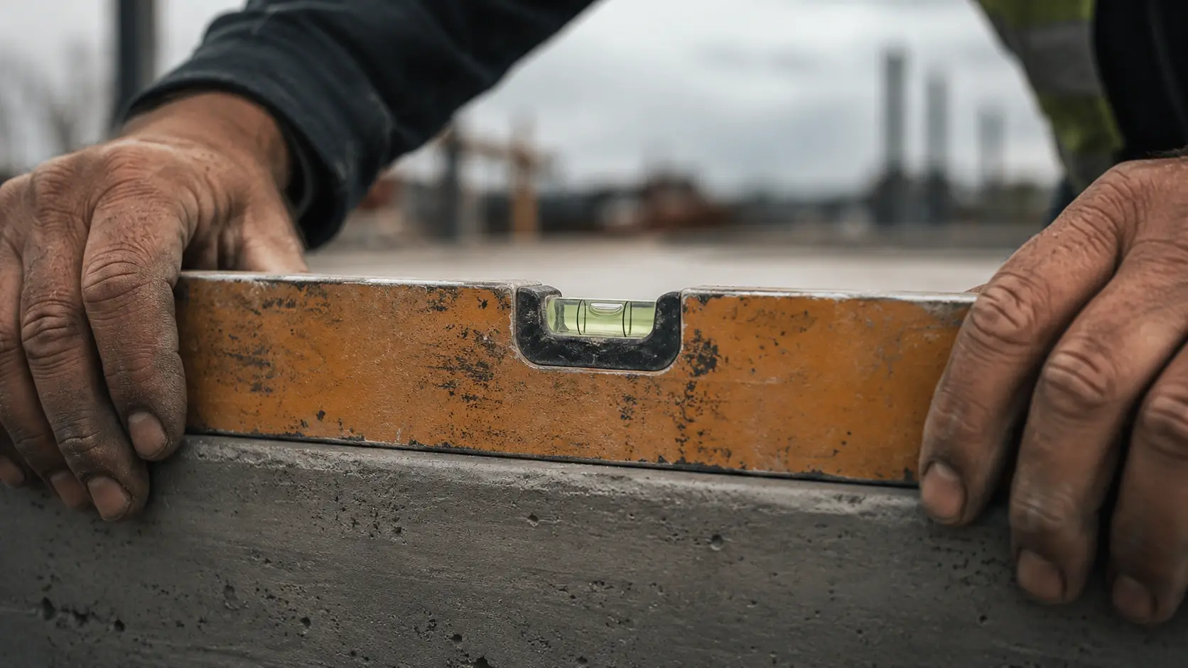 worker-spirit-level-concrete